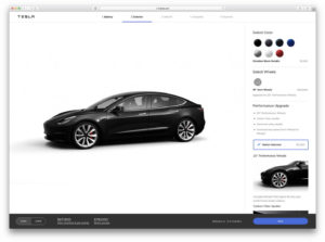 Онлайн-конфігуратор Tesla Model 3